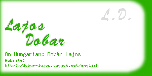lajos dobar business card