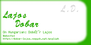 lajos dobar business card